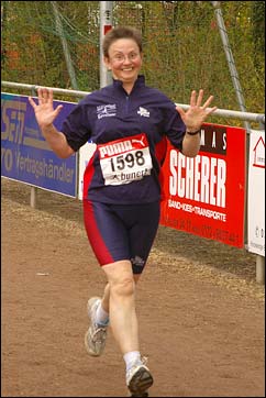 Christel Winkels beim Golddorf-Lauf 2008